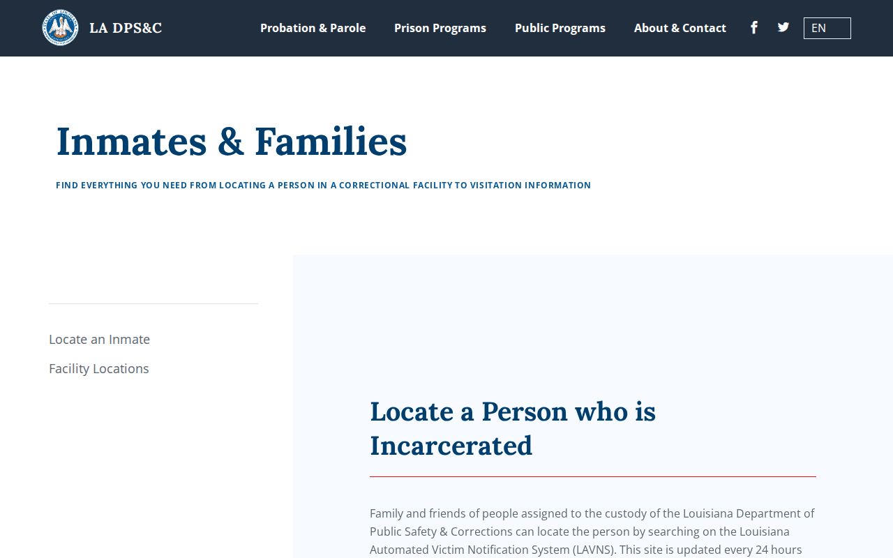 Louisiana DPS&C locator instructions for St. Charles Parish release searches
