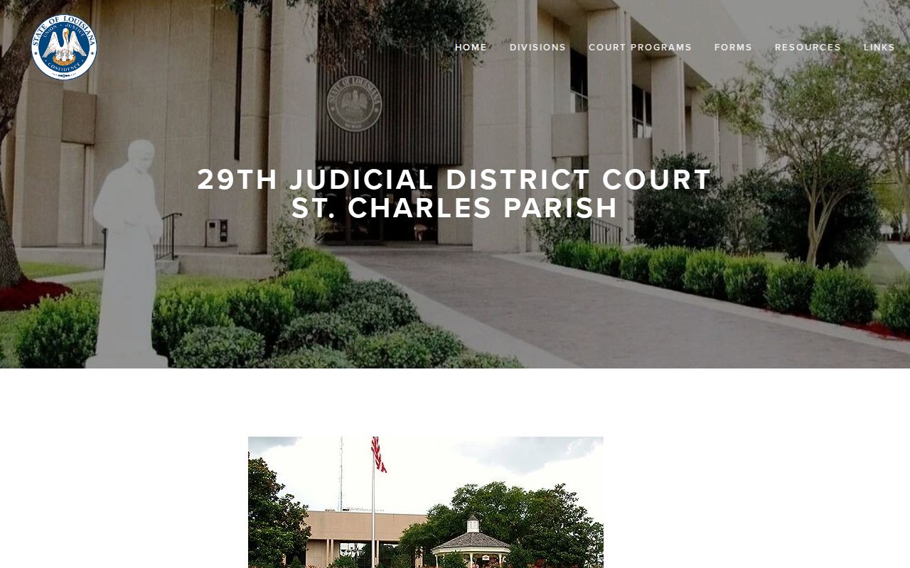 29th Judicial District Court source for St. Charles Parish release records