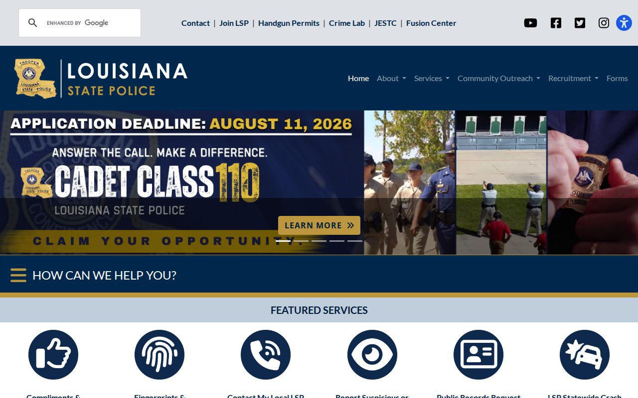 Louisiana State Police registry image source for qualifying St. Charles Parish released records